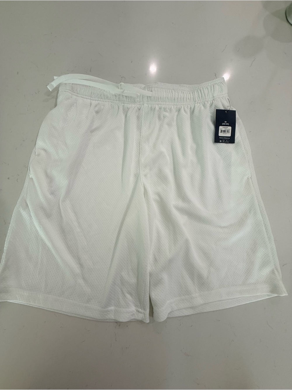 Athletic Works White Mesh Athletic Shorts